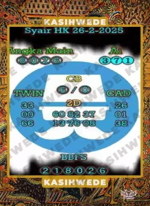 Syair HK 26 Februari 2025