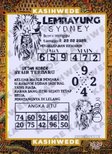 Syair SDY 23 Februari 2025