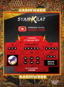 Syair HK 27 Februari 2025