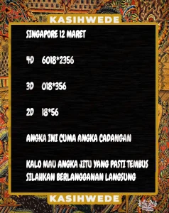 Syair SGP 12 Maret 2025