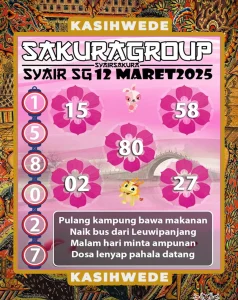 Syair SGP 12 Maret 2025